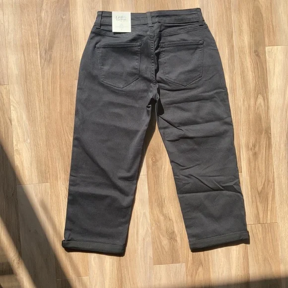 croft & barrow midrise cuffed black jean Capri size 0 - Picture 15 of 16